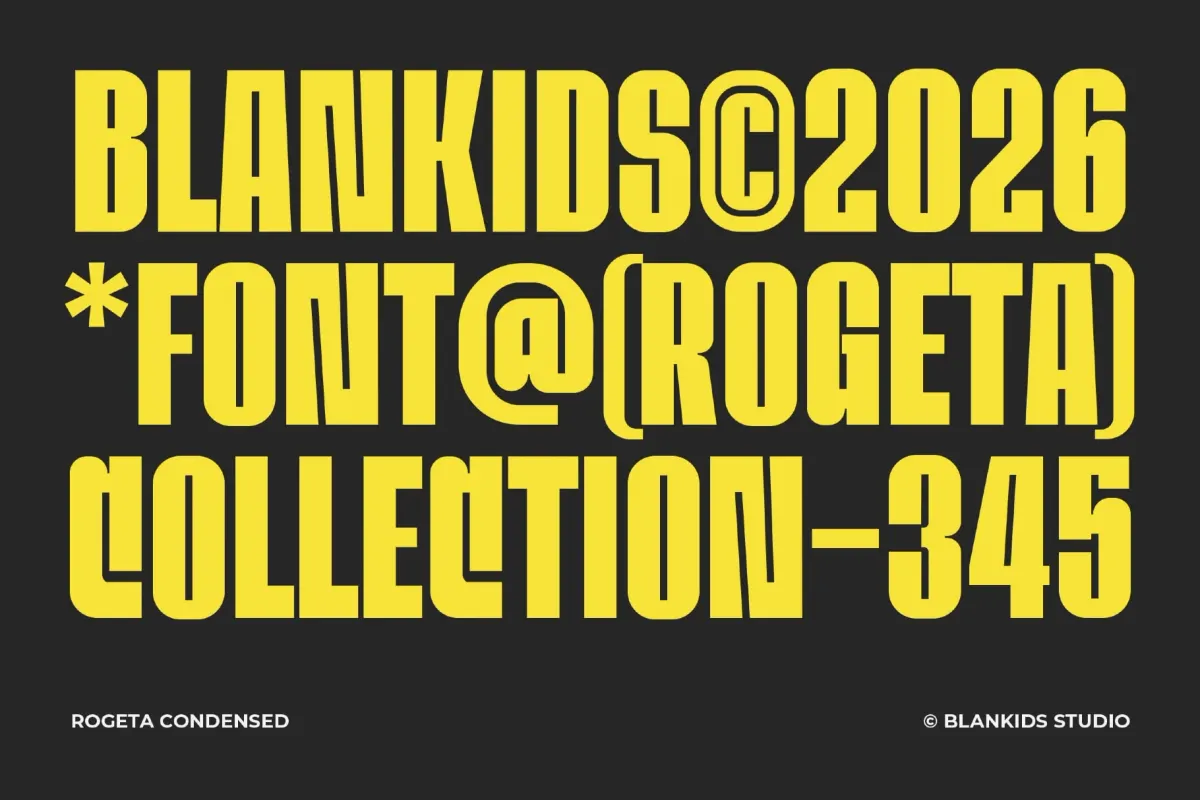Rogeta - Bold Condensed Display Font