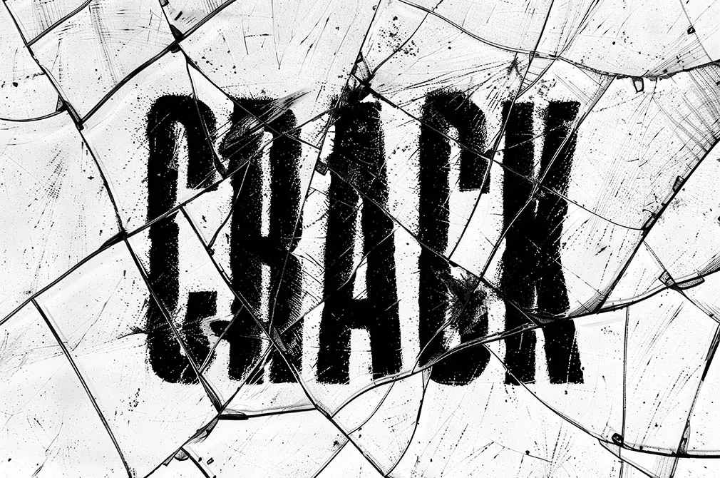 Cracked Glass Text Effect