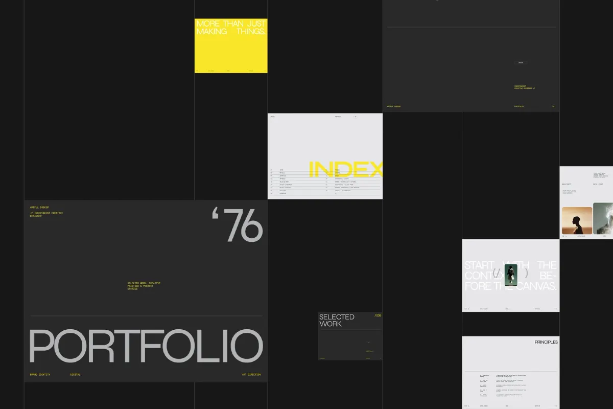 Portfolio Canva & Affinity Template - Portuu