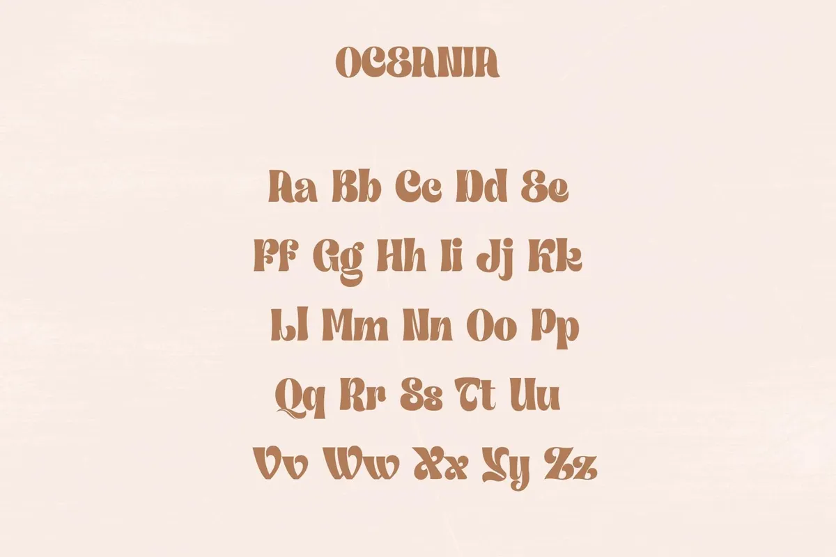 Oceania - Mesmerizing Typeface