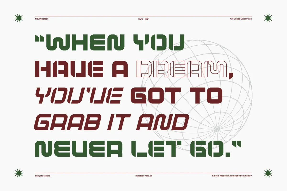 EMOTIQ – Futuristic Sans Serif Font Family