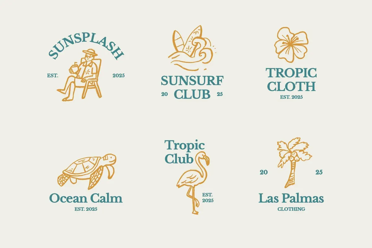 Tropical Aesthetic Illustration