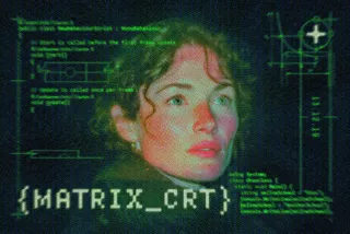 Matrix CRT Photo Effect