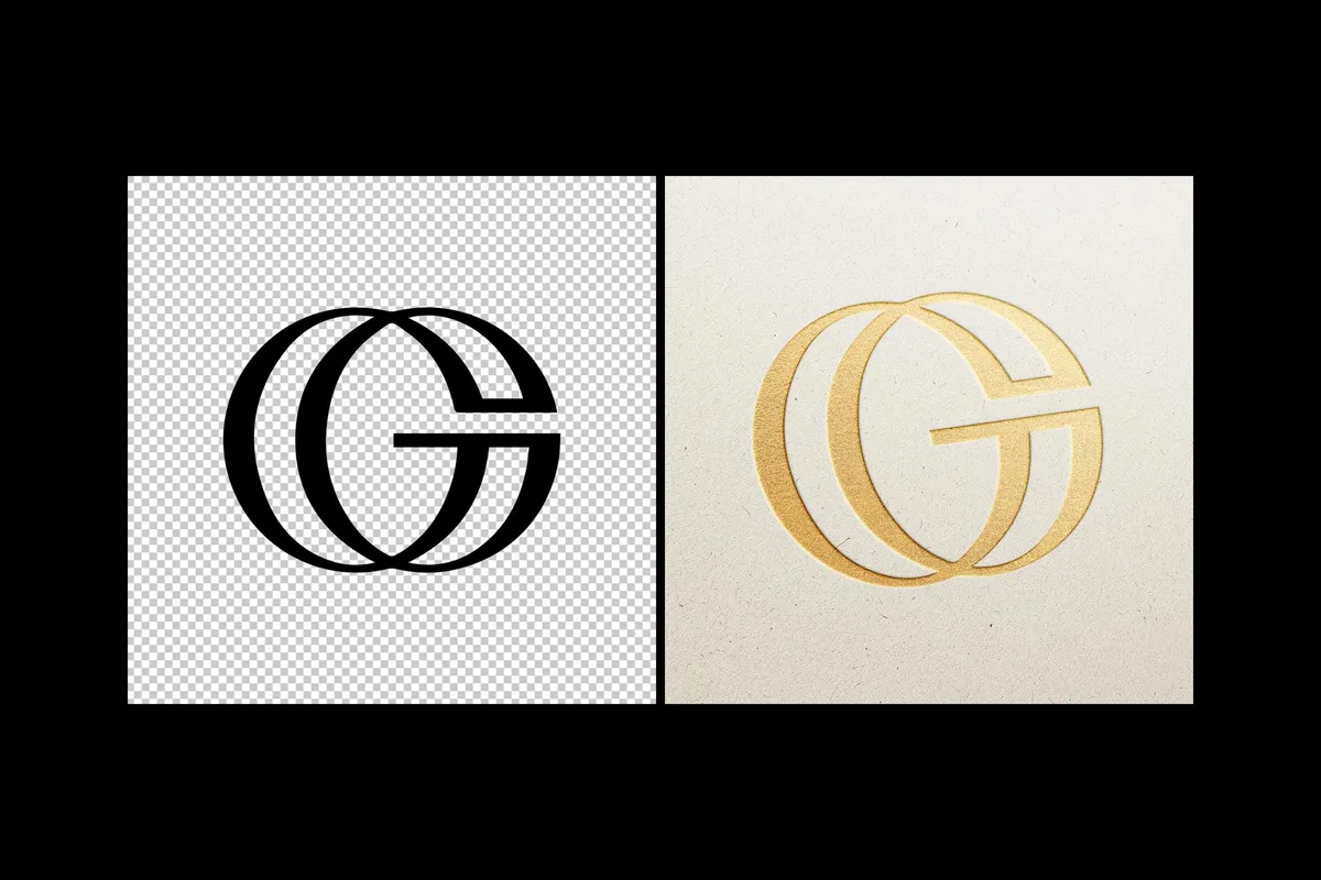 Golden Logo Mockup