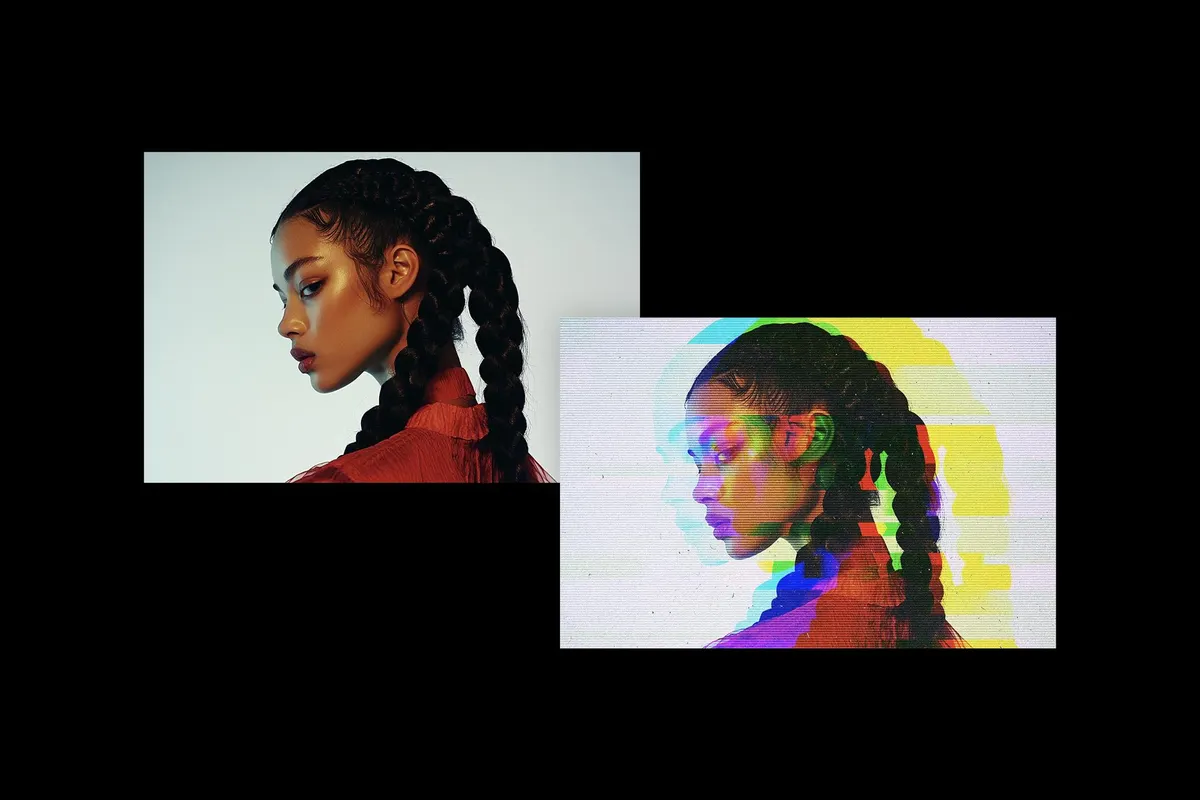 Glitch Retro Photo Effect