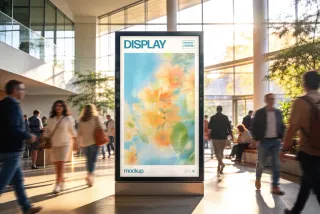 Event Hall Digital Signage Mockup