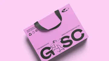 Top View Shopping Bag Mockup
