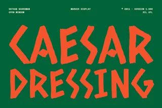 Caesar Dressing - Free Marker Display Font
