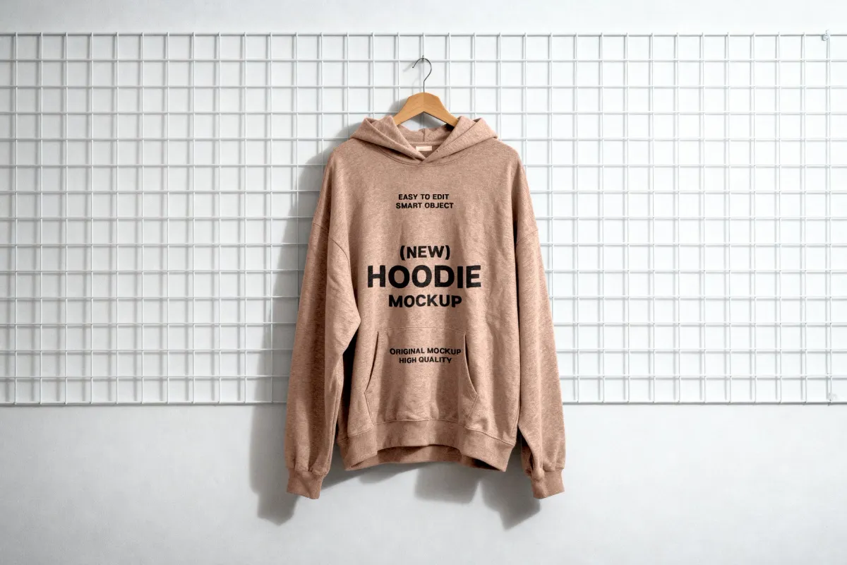 Hoodie on Hanger Mockup