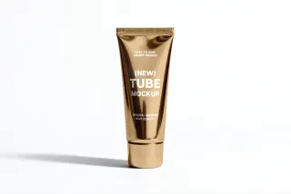 Metallic Skincare Tube Mockup