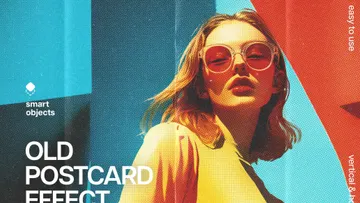 Old Postcard Photo Effect