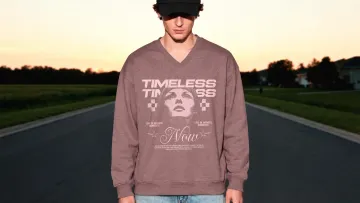 V-Neck Sweatshirt Mockup