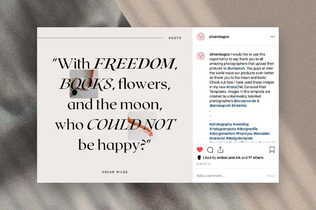 #InstaWriter — Canva Post Templates