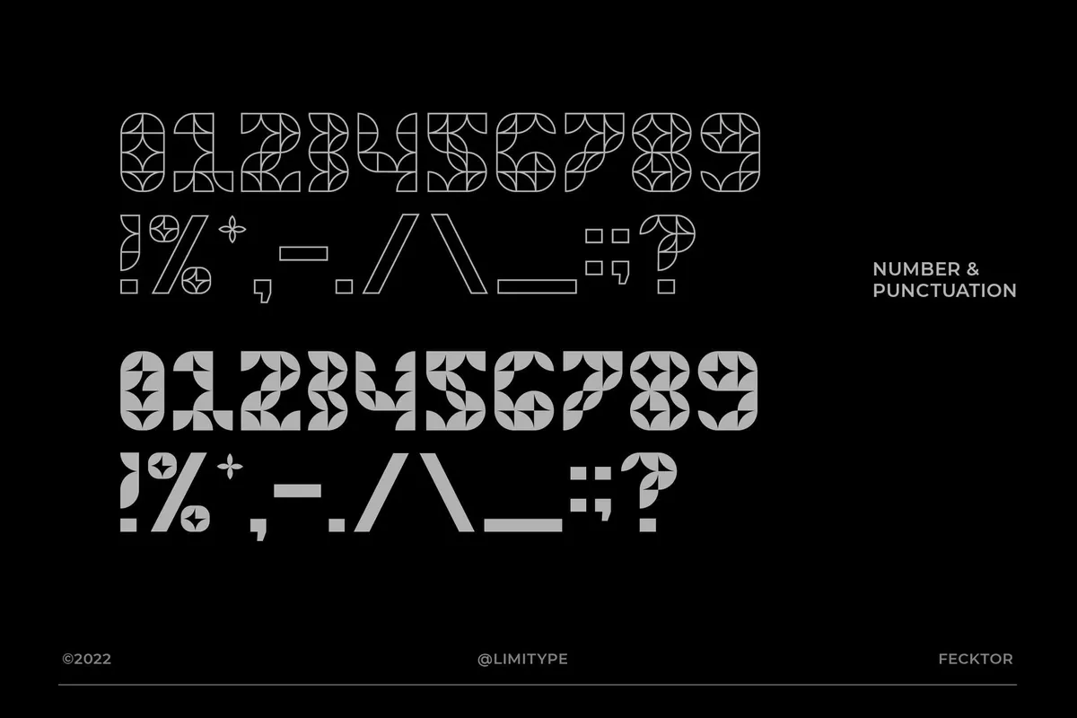 Fecktor — Modern Art Deco Font
