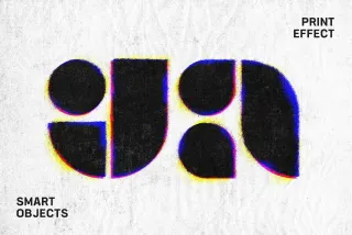 Glitch Print Text Effect