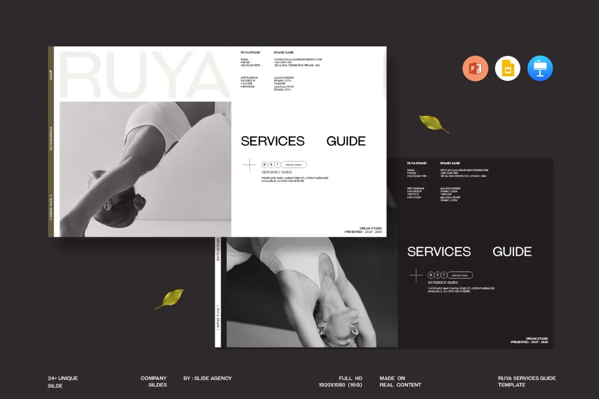 RUYA / Service Guide Presentation Template