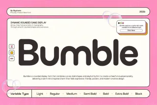 GC Bumble – Rounded Bubble Font