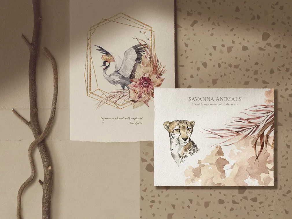 Savanna Watercolor Clipart