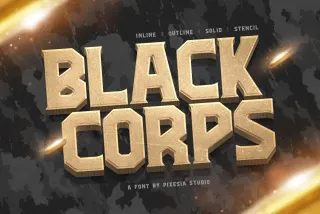 Black Corps - Military Serif Font