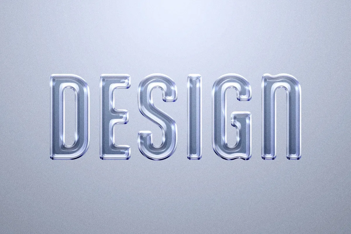 Crystal Glass Text & Logo Effect
