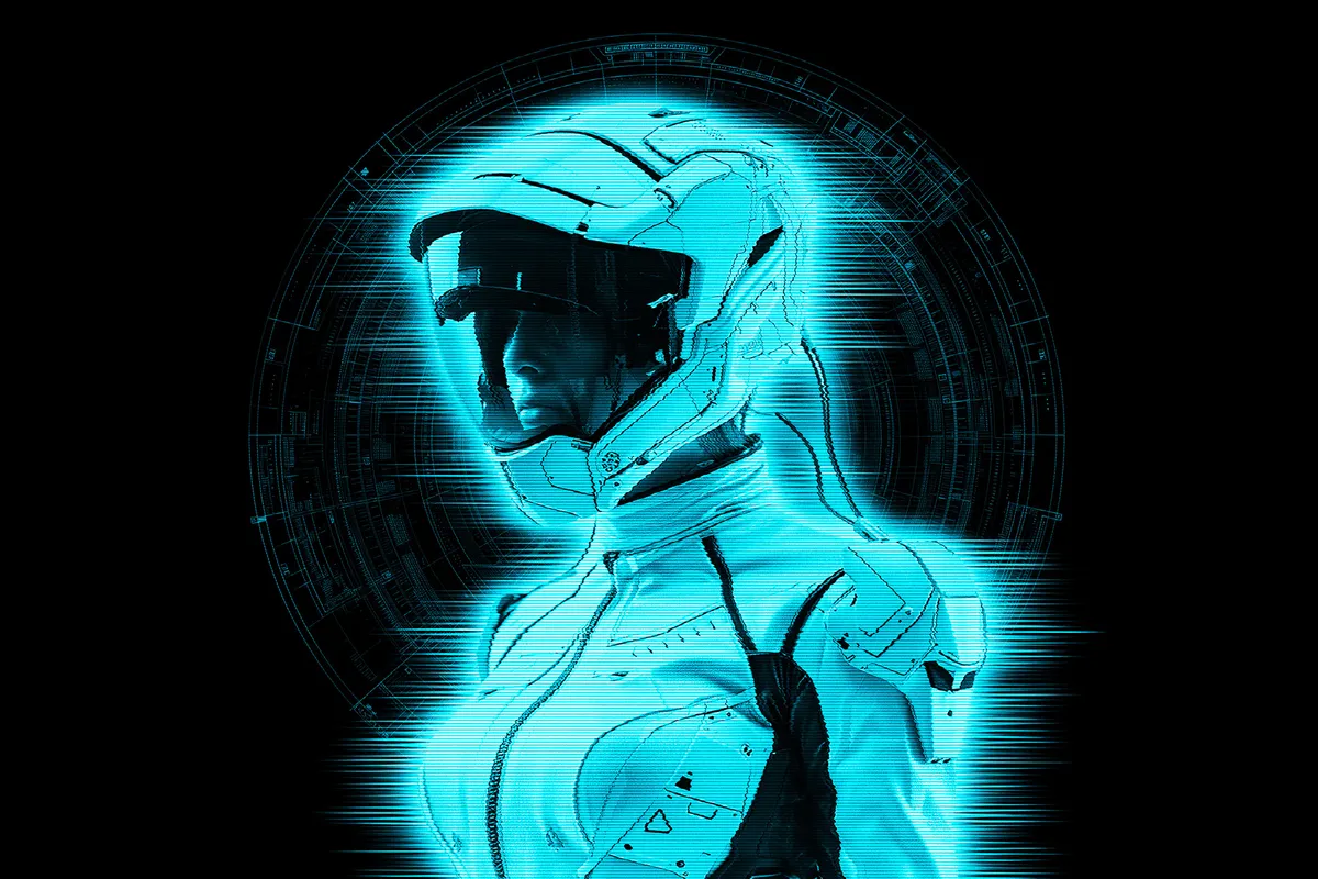 HUD Hologram Photoshop Action