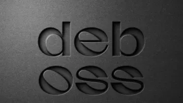 Black Paper Debossed Effect