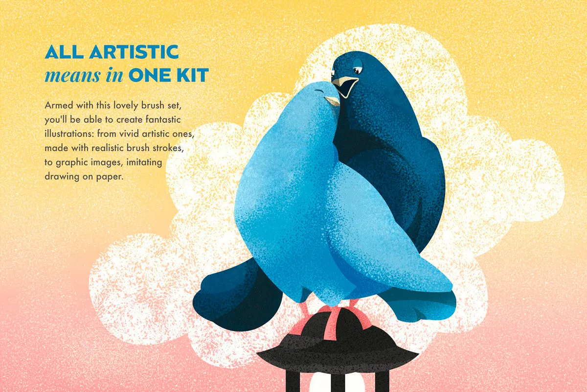 9 in 1 Illustrator Brushes Bundle