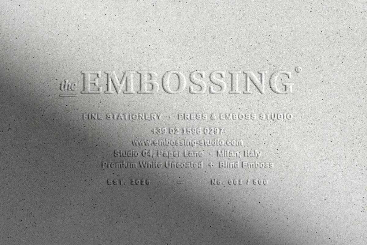 Embossing Card Mockup