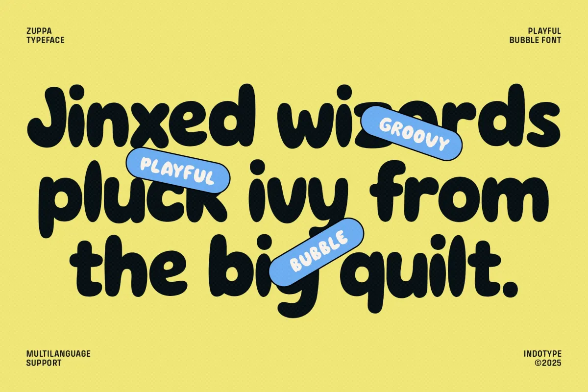 Zuppa - Playful Bubble Font