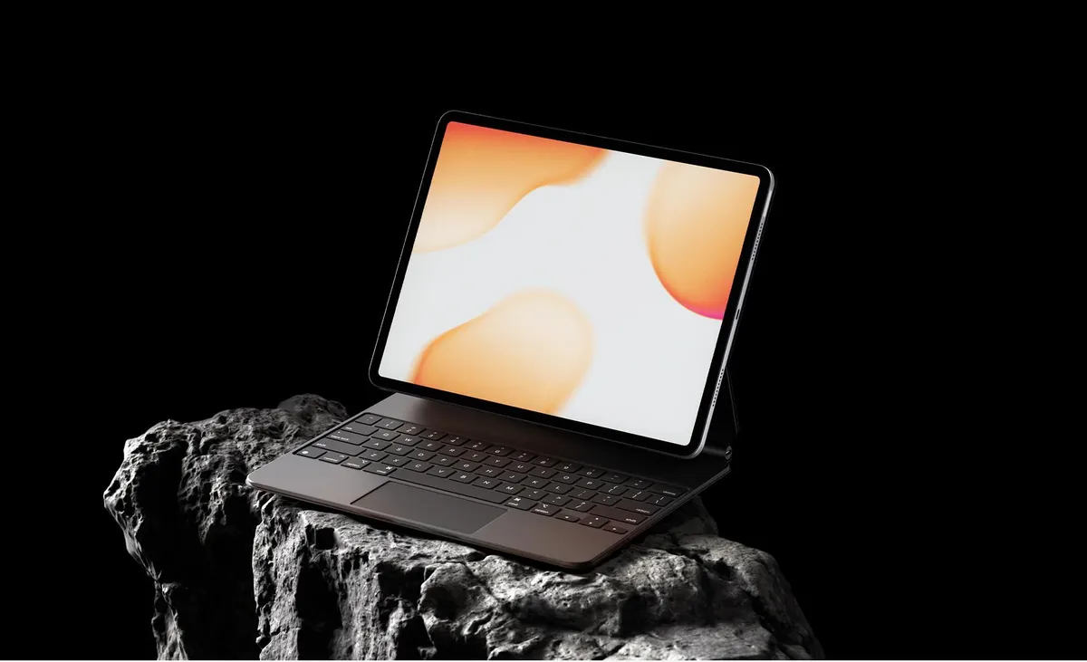 Standing iPad Mockup