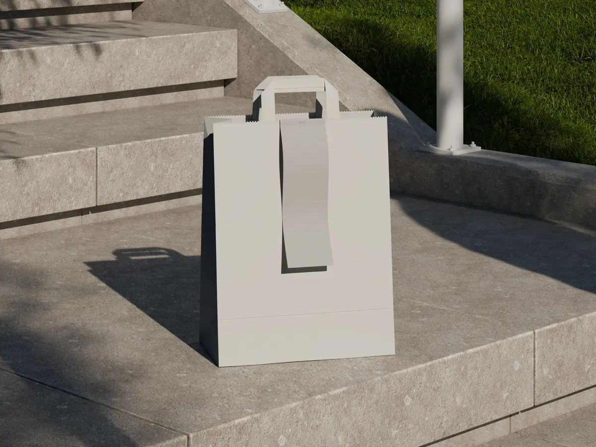 Kraft Paper Shopping Bag Mockup