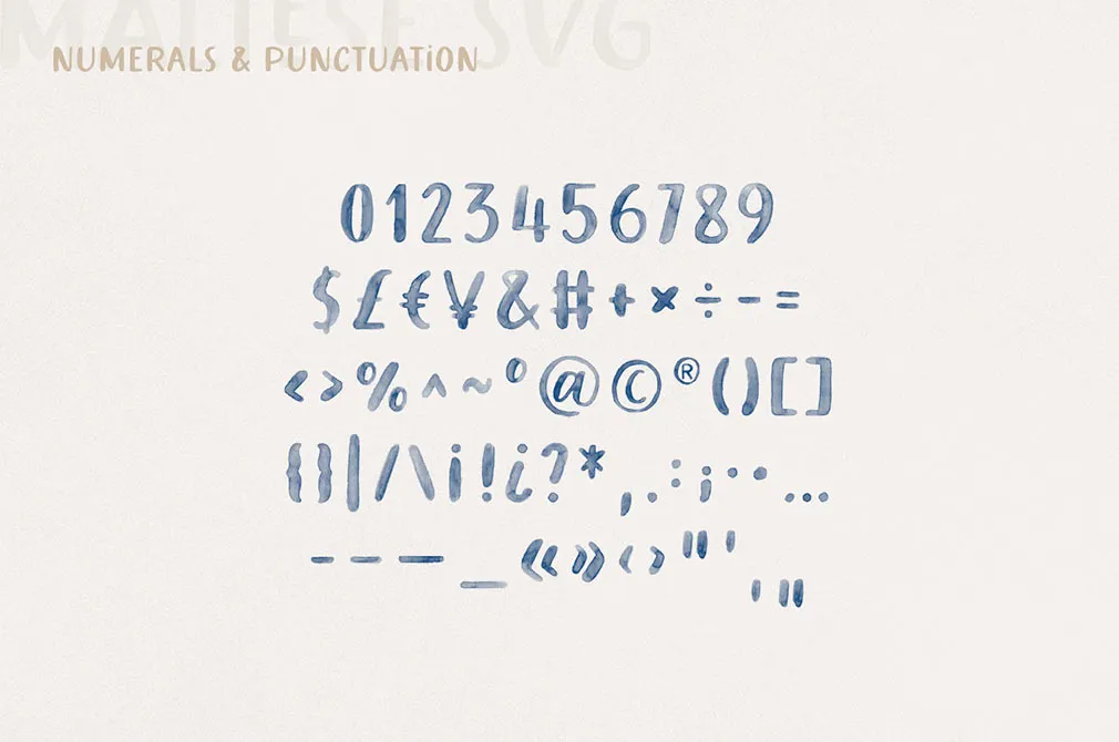 Maltese Watercolor Font