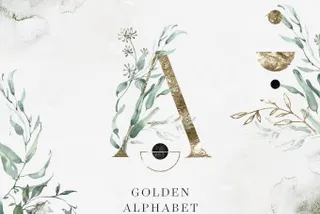 Golden Alphabet Clipart