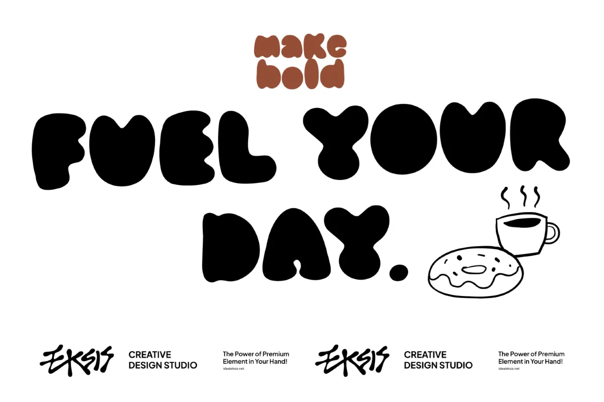 Moxa - Playful Bubble Display Font