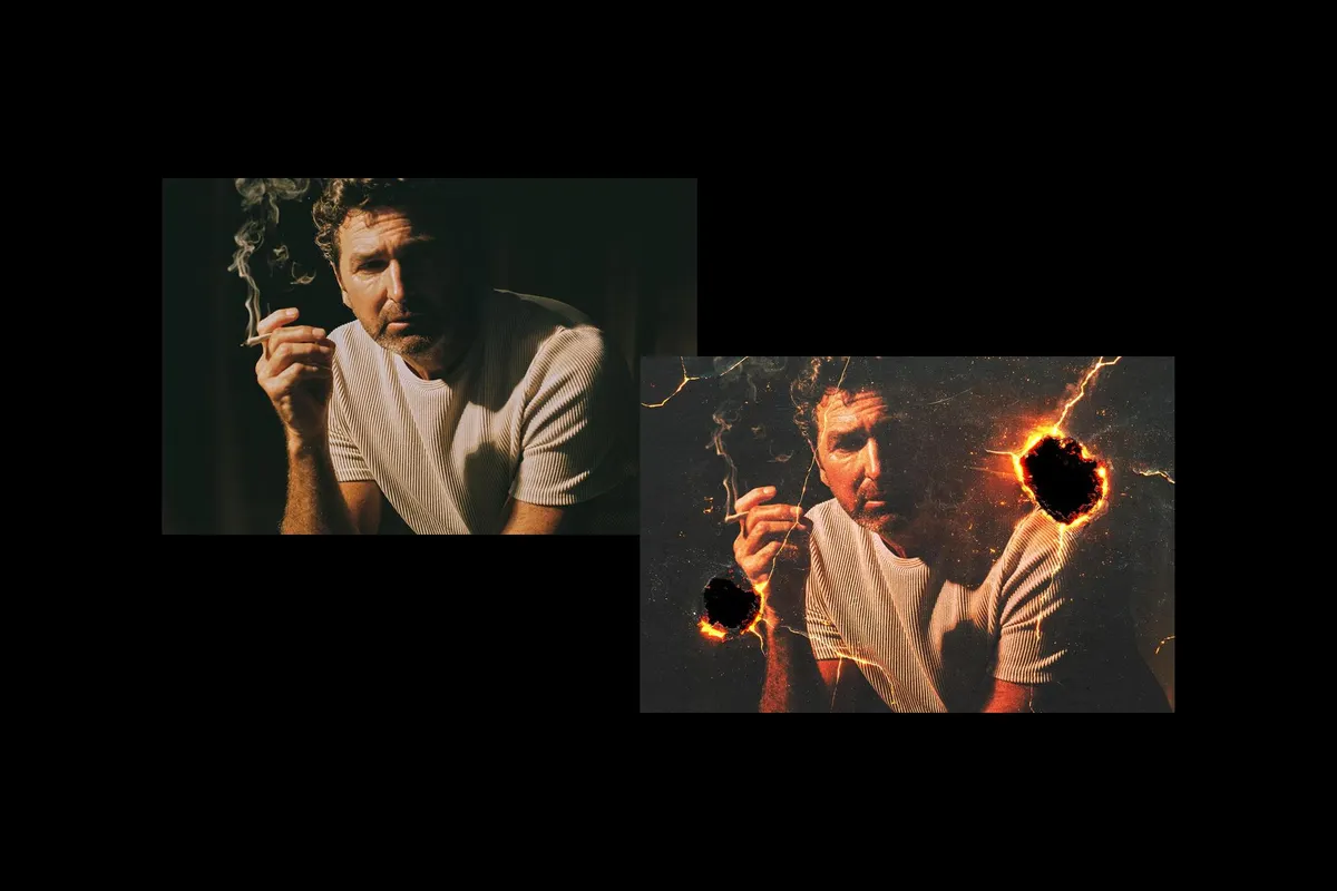 Cigarette-Burned Paper Photo Effect