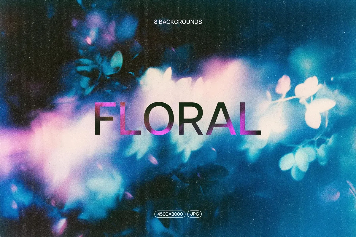 Abstract Floral Backgrounds Pack