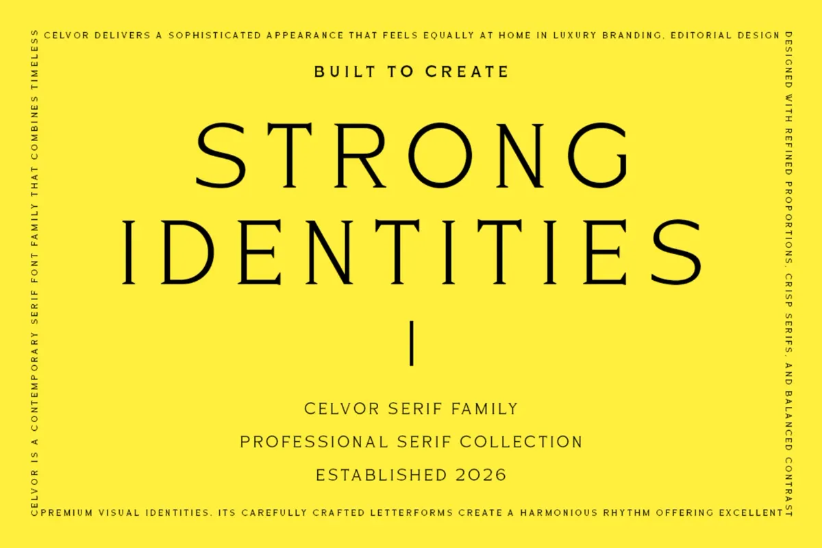 Celvor Edition – Contemporary Serif Font Family