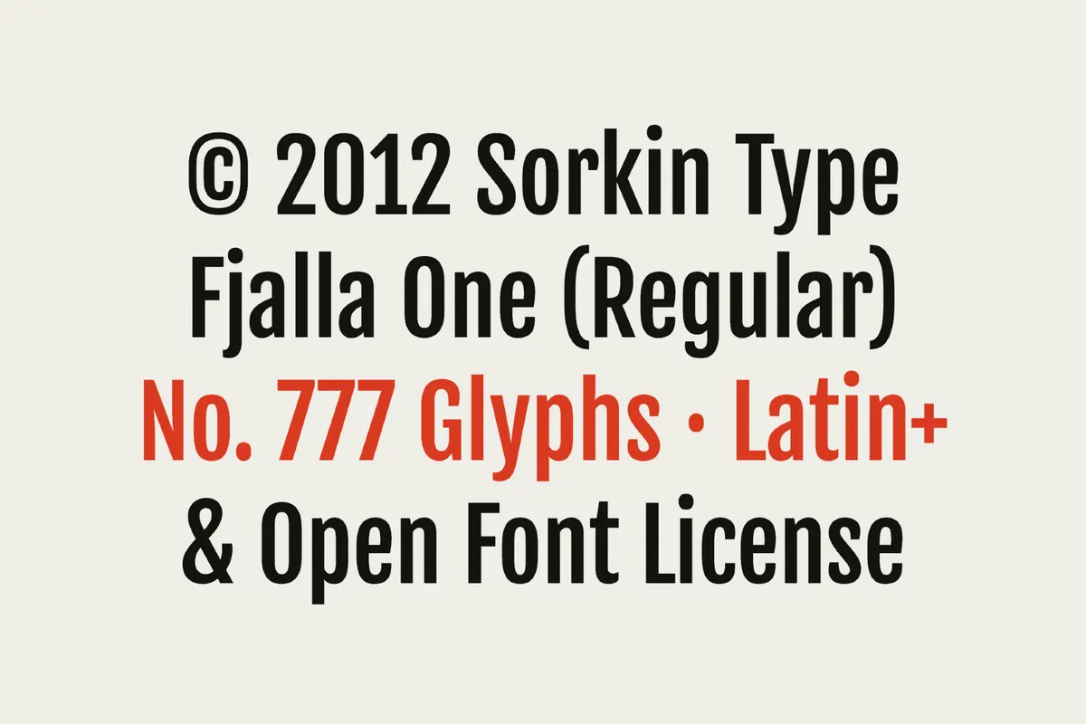 Fjalla One - Free Condensed Display