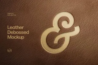 Leather Debossed Mockup
