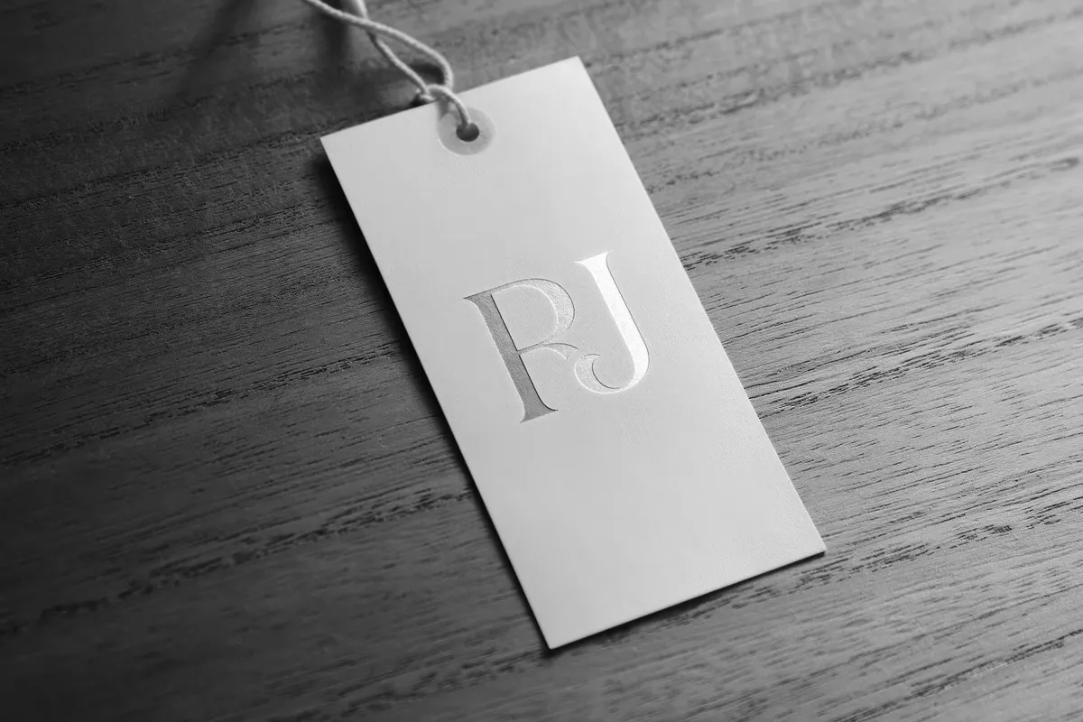 Vertical Clothing Tag Mockup