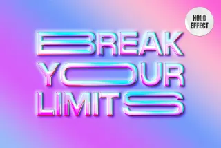 Soft Holographic Text & Logo Effect