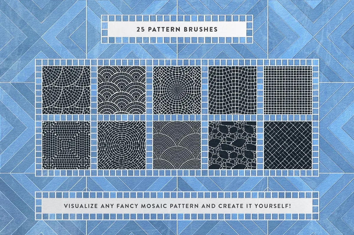 Mosaic Tile Procreate Brushes