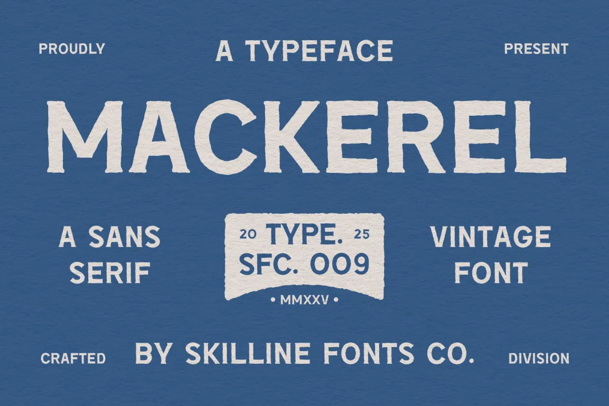 Mackerel - Vintage Sans Serif Font