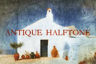 Antique Halftone Photo Effect