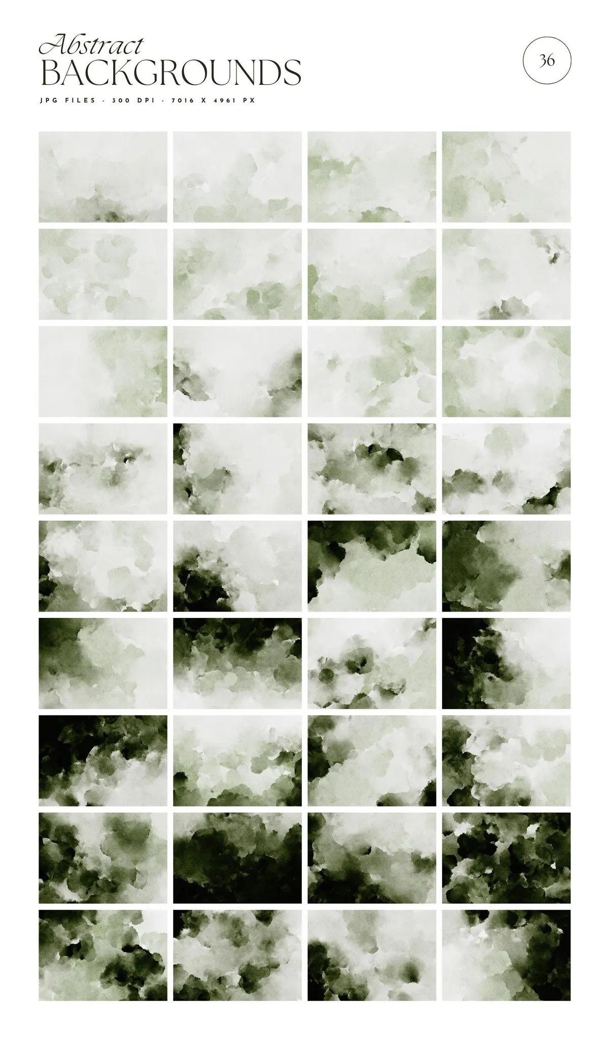 Ethereal Greenscapes: Watercolor Backgrounds