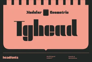 Tghead Geometric Font