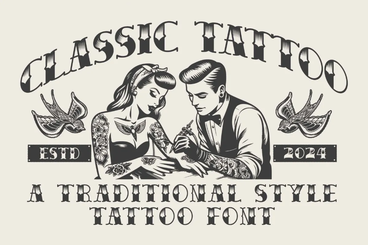Classic Tattoo Font