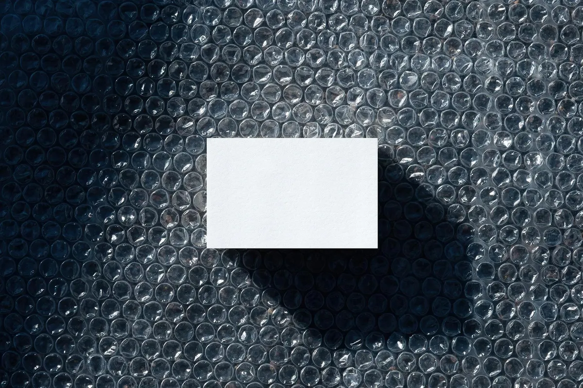 Bubble Wrap Business Card Mockup