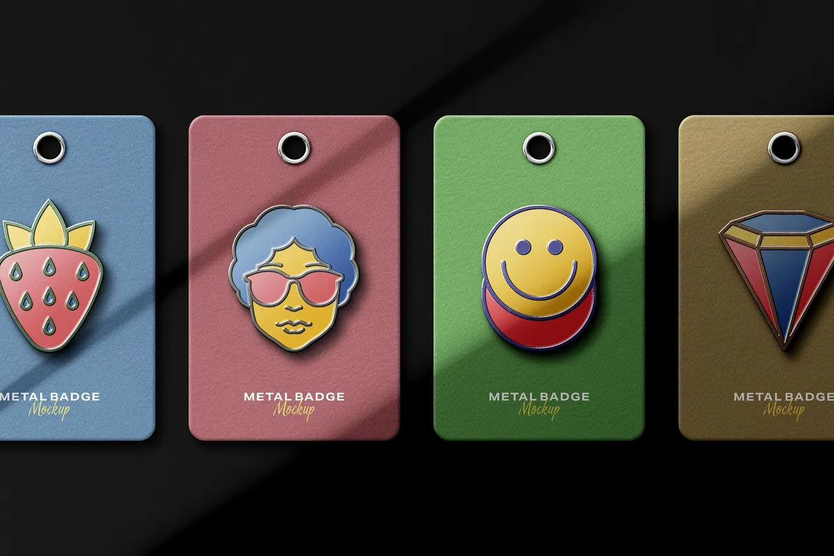 Enamel Pin Logo Mockups