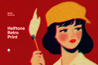 Halftone Retro Print Effect